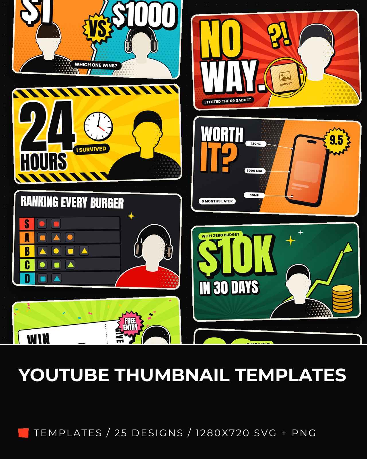 YouTube Thumbnail Templates